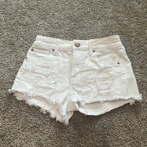 USED American Eagle jean shorts, size 00 super stretch